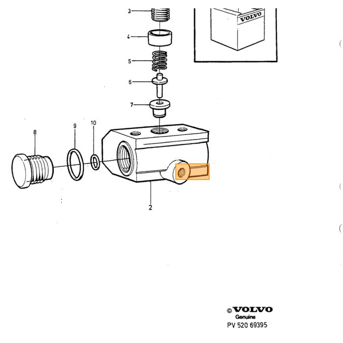 Volvo Tuyau de frein  Volvo type  Volvo 740 : type de moteur remleitung Verbindung zwischen Volvo 850 : remleitung Verbindung zwischen Volvo 940 960 : type de moteur remleitung Verbindu Volvo piece no 6819040