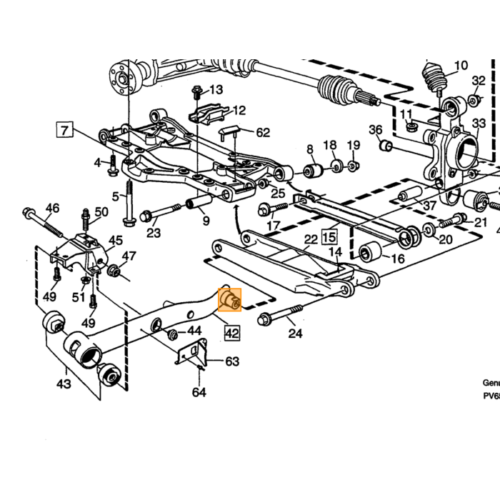 Volvo Autobus  OE VOLVO 960 S90 I -98 V90 I -98 Volvo piece no 6819781