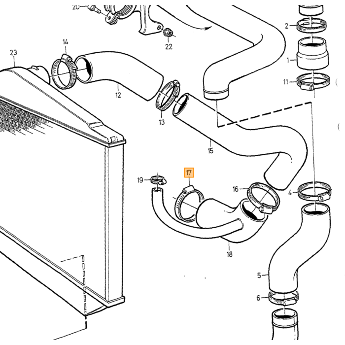Réservoir d'expansion Volvo Slang pour Volvo 850 - C70 - S70 - V70 - V70XC, numéro de pièce Volvo 6842894