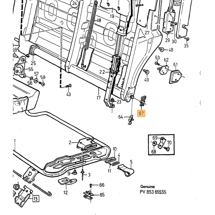 Volvo SPRING Volvo piece no 6847693
