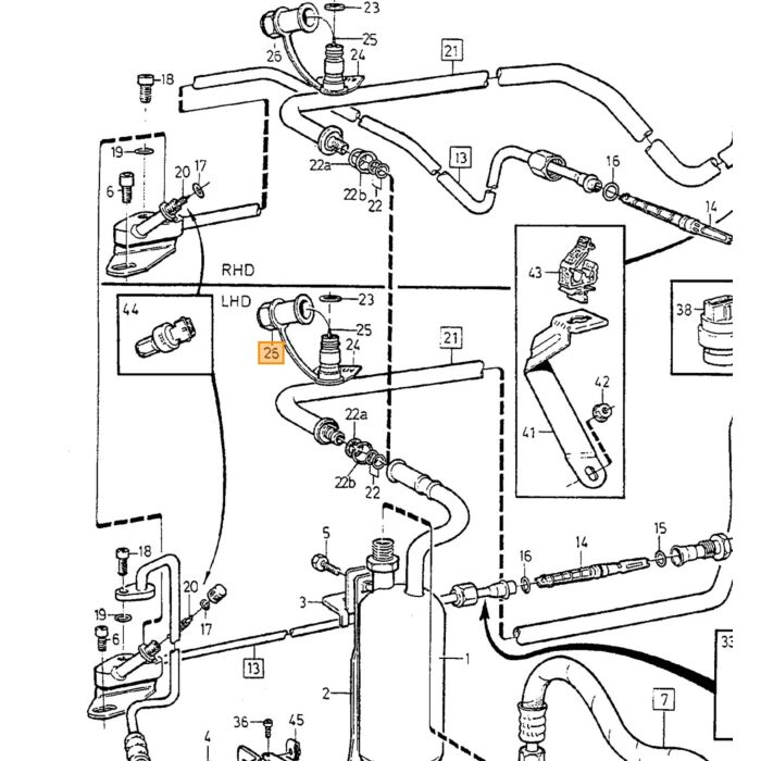 Volvo Vanne Airco Volvo 240 - 850 - 940 - C30 - S40 - C70 - S70 - V70 - XC70 - S80 - XC90 Volvo piece no 6849305