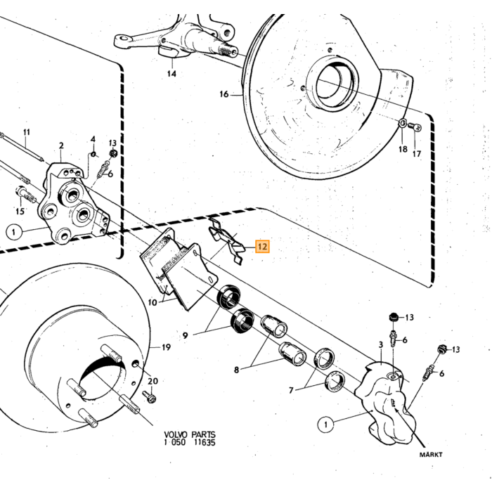 Volvo Pin Volvo piece no 686236