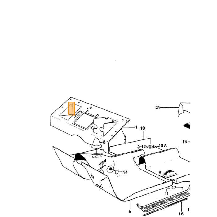 Volvo Tapis isolant pour cloison Amazon 1965+ Volvo piece no 691581
