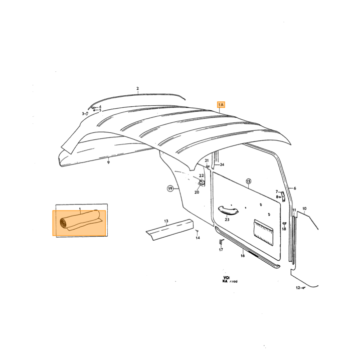 Volvo Sellerie Amazon 2 portes panneau de porte planche nue gauche Volvo piece no 692002ML