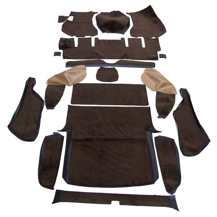 Volvo Set de tapis P1800ES velours marron set complet Volvo piece no 696017