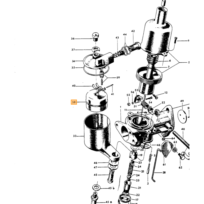 Volvo Carburateur flotteur SU H4 + joint B16 B14A Volvo piece no 71840