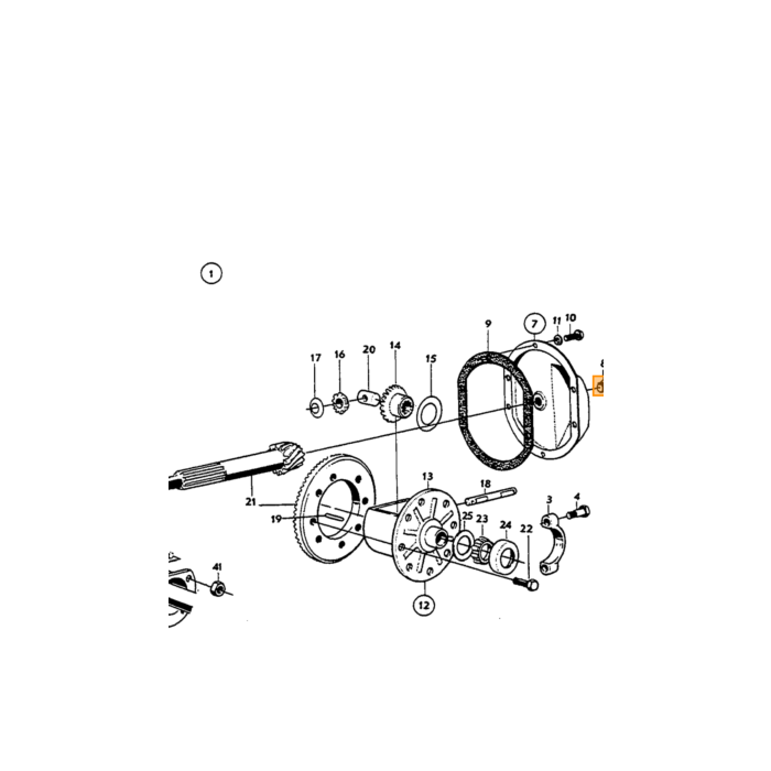 Volvo Deksel differentieel PV444 PV544 210 Duett Amazon P1800   SPICER 89671 Volvo onderdeel nr 89253