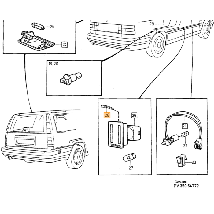 "Contrôle de Lampe Volvo Relais 850-960-S90 - Pièce d'Origine 9128814"
