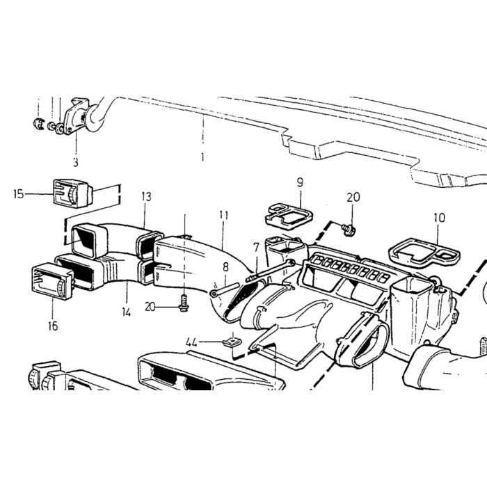 Housse Volvo revêtue 850 bouchon système de climatisation/chauffage intérieur Volvo pièce nr 9132741