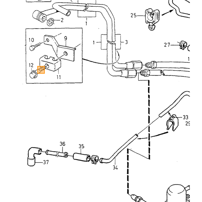 Support Volvo, pièce Volvo nr 9135422