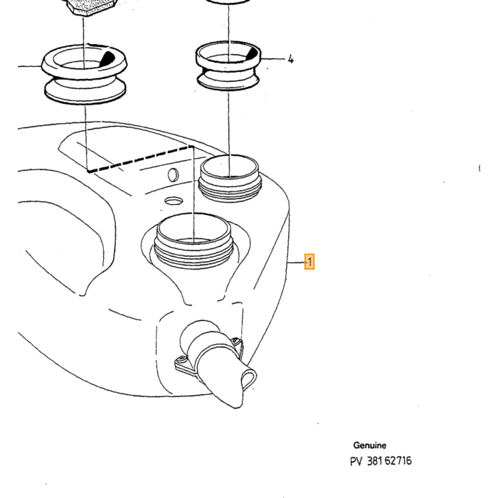 Volvo Pompe à essence diesel 850+ V70 S70+S80 1996-2000 D5252 kit de remplacement (dans le réservoir) Volvo piece no 9141127