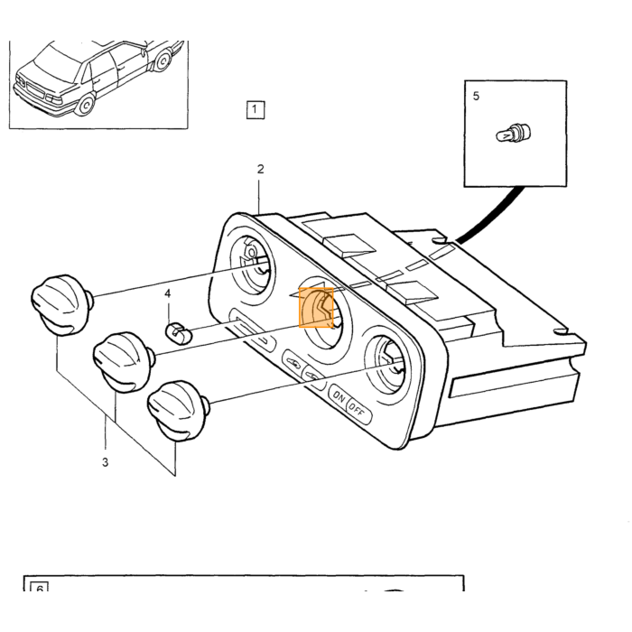 Volvo Radiateur de chauffage Volvo 850 C70 (-2005) S70 V70 (-2000) V70 XC (-2000) avec bagues en caoutchouc Volvo piece no 9144221