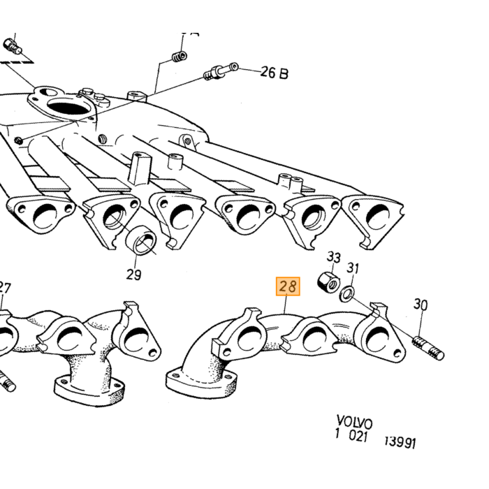 Joint de basculeur Volvo Simmerring pour B18+B20+B30, pièce Volvo n° 914456