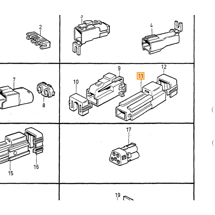 Terminal de câble Volvo, broche de contact de câble, pièce Volvo nr 9148084
