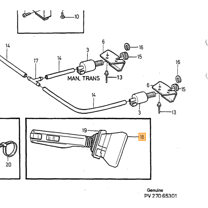 Volvo Commutateur de clignotants avec régulateur de vitesse Volvo 850 - 960 Volvo piece no 9162968