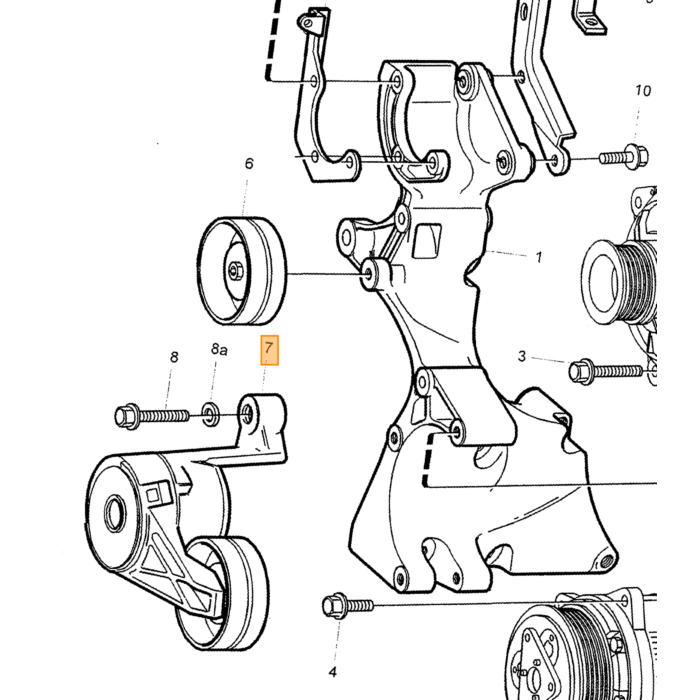 Volvo Tendeur de courroie de climatisation V70 classique V70n 850 S80 S70 D5252 TDI Volvo piece no 9179314