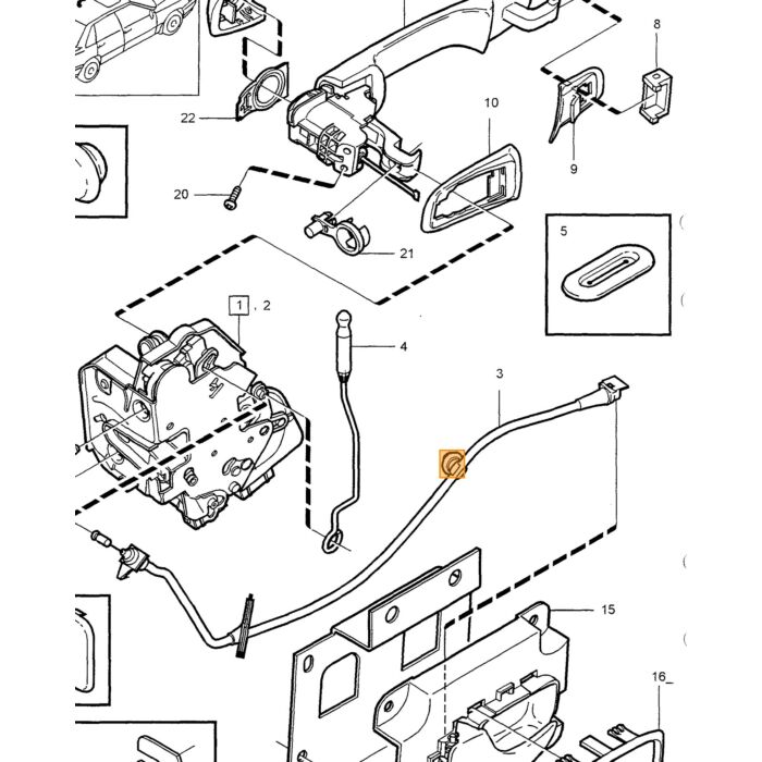 Volvo Amortisseur à gaz ressort à gaz de hayon 850 Estate V70 XC70 1993-2000 (9485548)case Volvo piece no 9187315
