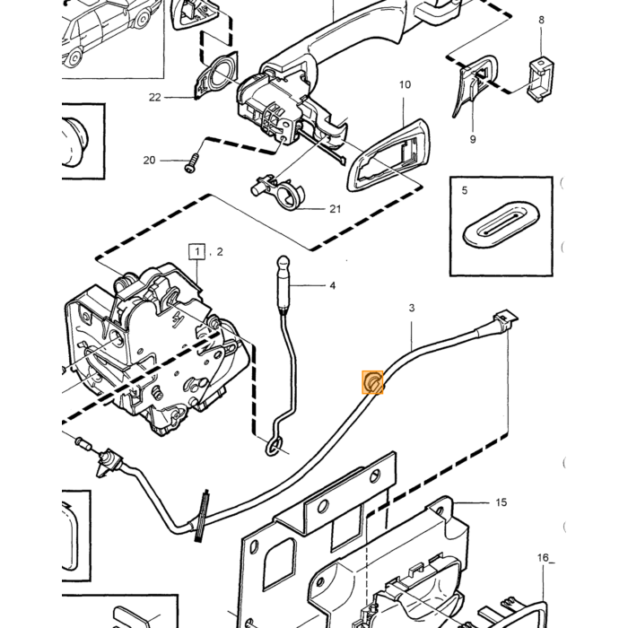Volvo Amortisseur à gaz ressort à gaz de hayon 850 Estate V70 XC70 1993-2000 (9485548)case Volvo piece no 9187315