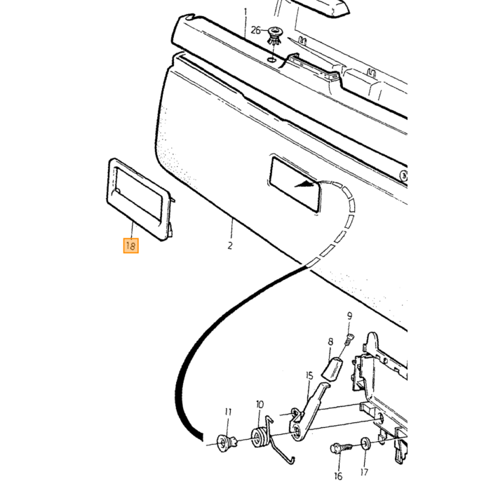 Cadre Volvo Beige panneau intérieur Volvo 850 5-portes V70 (-2000) V70 XC (-2000) : code intérieur Volvo pièce nr 9406443 produit pour Volvo