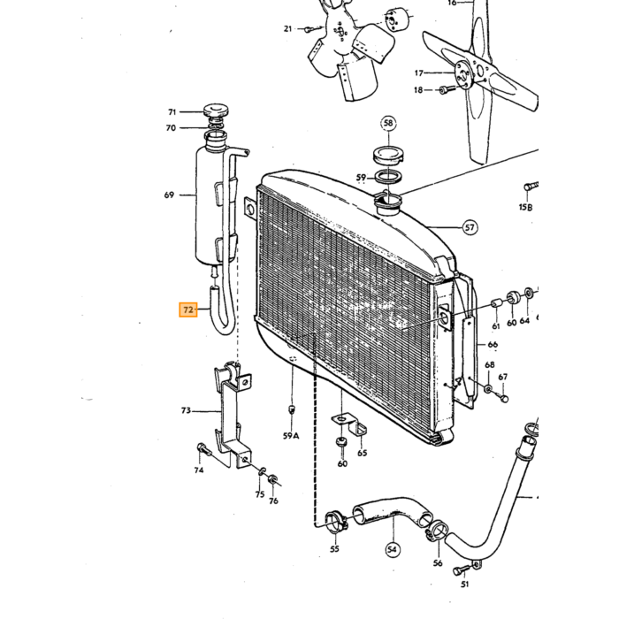 Volvo Durite radiateur vers vase d'expansion 87 5mm Amazon+P1800+140+164+240+260+740+940+960+V90+S90 981376 Volvo piece no 942700
