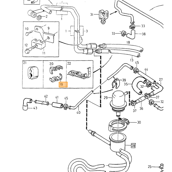Collier de durite de carburant Volvo 850 c70 s70 v70 pièce Volvo nr 9447175