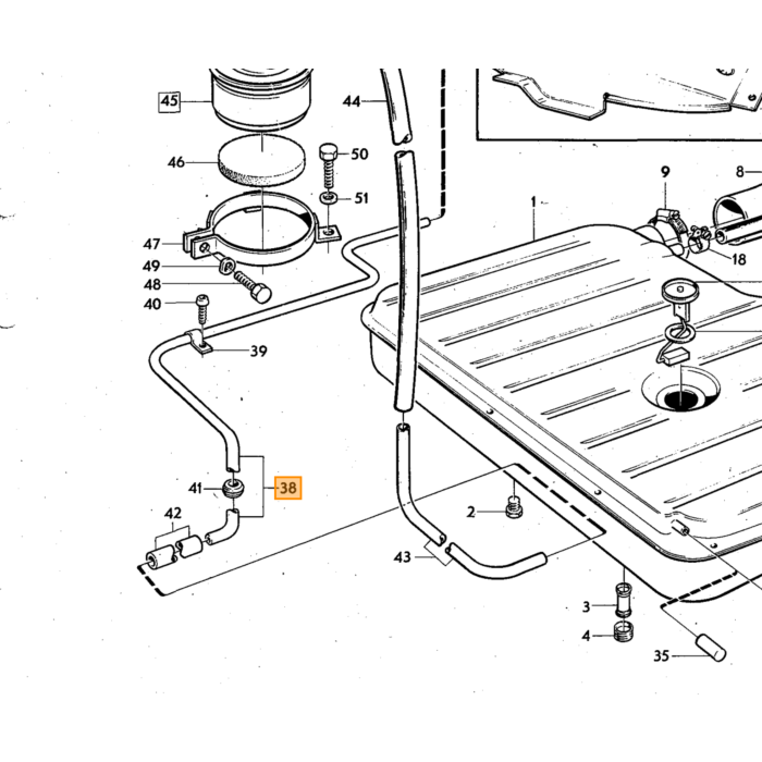 Volvo Manchon fileté pour filtre pour Volvo Volvo piece no 946239