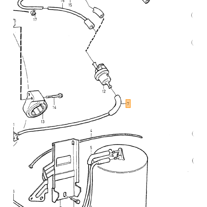 Tuyau d'essence Volvo 4mm par mètre pour 240 260 740 760 780 850 940 960 C70 (-05) S40 (96-04) S60 (-09) S70 S80 (-06) S90 (-98) V40 (96-04) V70 (-00) V70 (00-08) V90 (-98) XC70 (-00) numéro de pièce Volvo 949120
