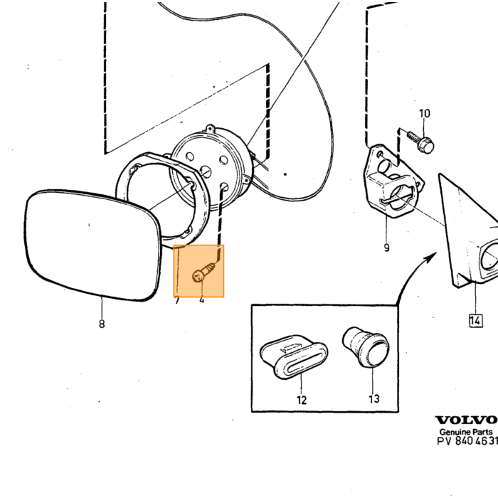 Vis à croix Volvo, pièce Volvo n° 949863