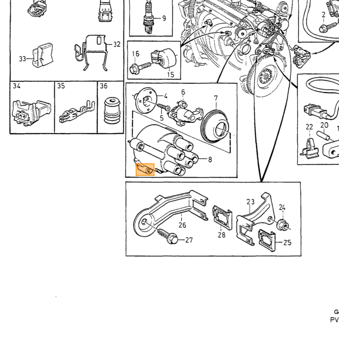 PIN Volvo, pièce Volvo numéro 950562