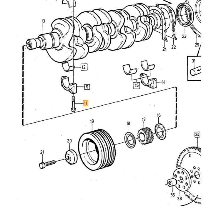 PIN Volvo, pièce Volvo numéro 950562