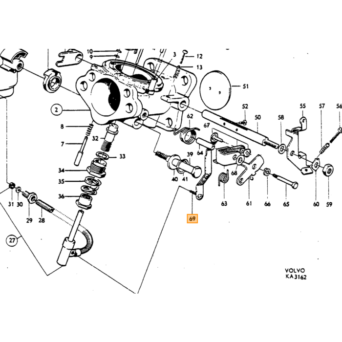 Volvo Parker 19mm (y compris feu clignotant PV Volvo piece no 955123