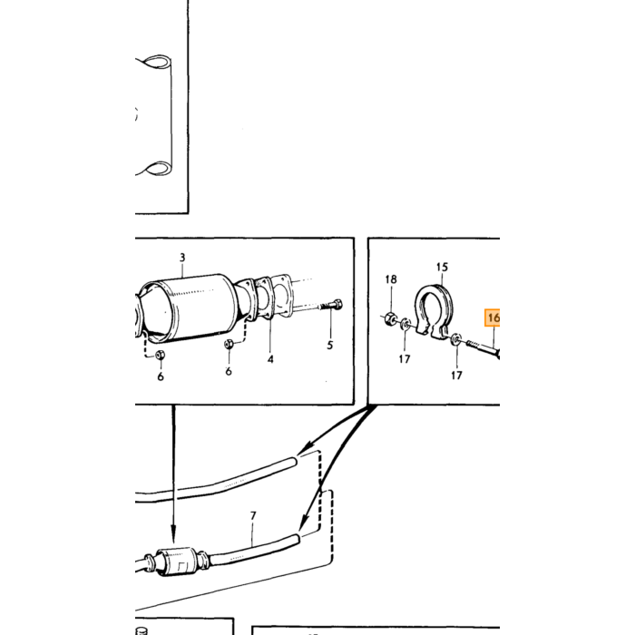 Vis hexagonale Volvo, pièce Volvo n° 955303