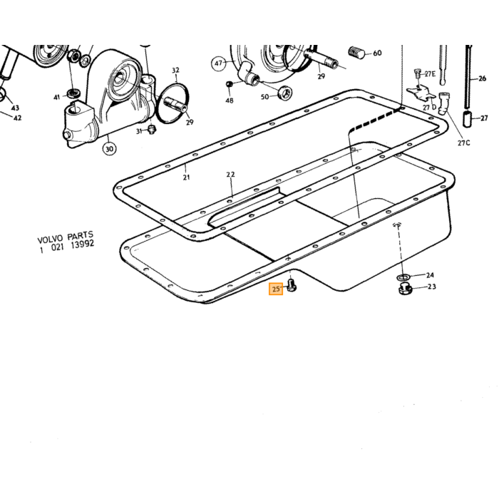 Volvo Ecrou UNC 5/16 ao goujon collecteur etc B16 B18 B20 B30 Volvo piece no 955826