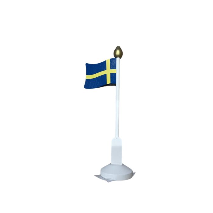 Drapeau de Table Volvo Suède Sverige 25cm de haut, pièce Volvo numéro 95849