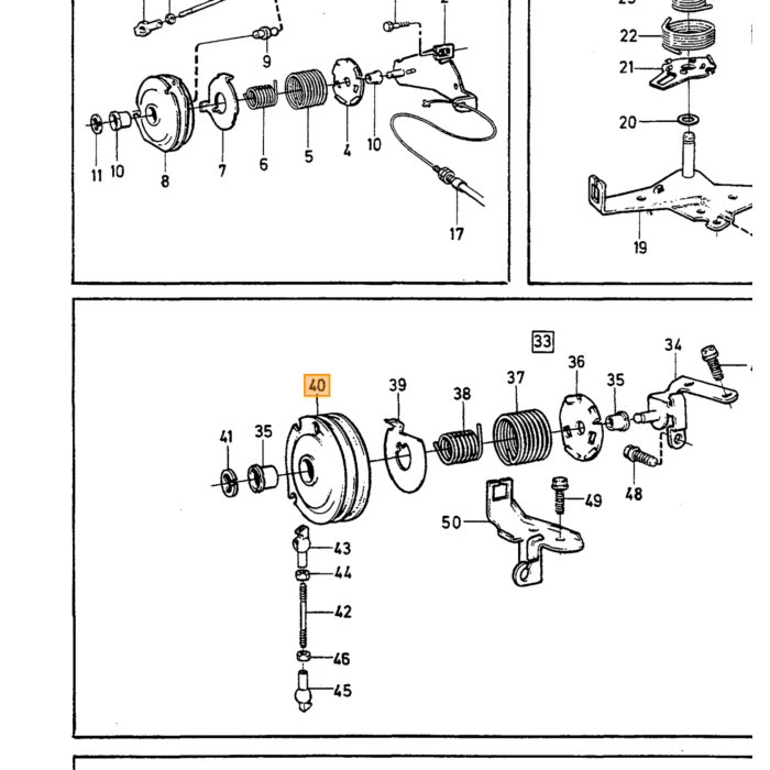 Volvo Clip rotule carburateur raccord tige d'accélérateur Stromberg+SU collier de serrage Volvo piece no 959093