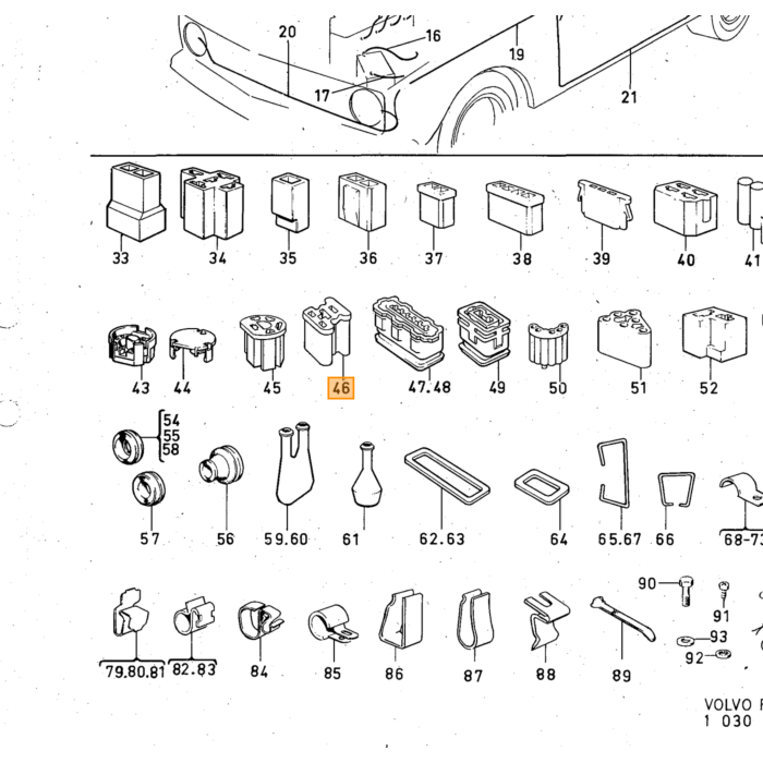 Isolateur Volvo, pièce Volvo numéro 963374