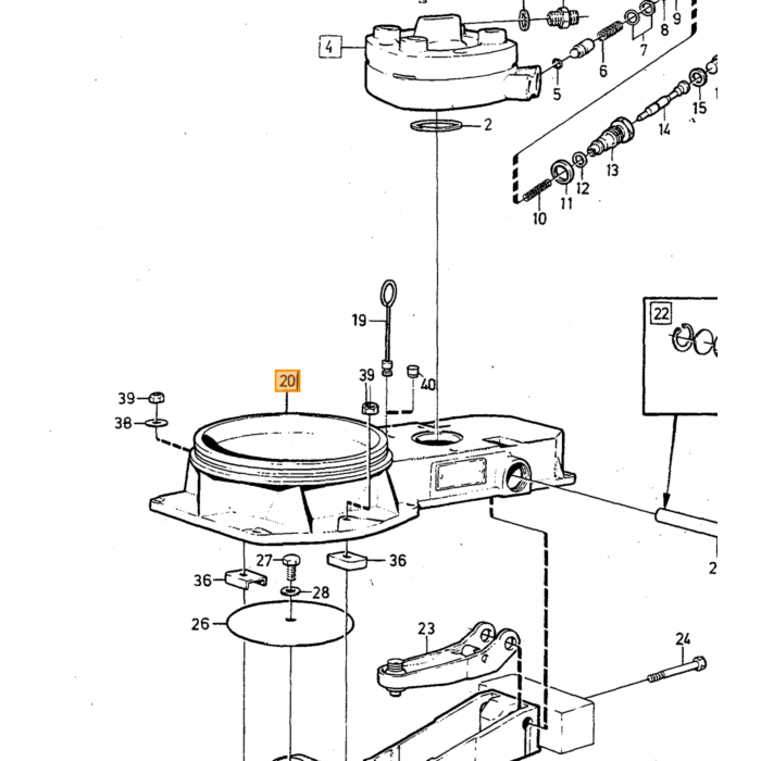 Volvo Vis creuse pour le carburant robinet 16 mm K tronic Volvo piece no 966833