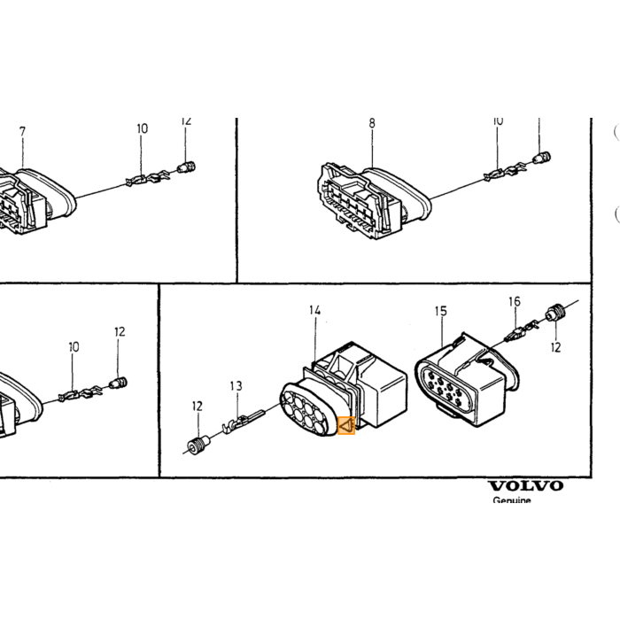 Joint d'étanchéité en caoutchouc pour câble Volvo pour 240 260 740 760 940 960 s90 v90 c70 850 s70 v70, numéro de pièce Volvo 967695