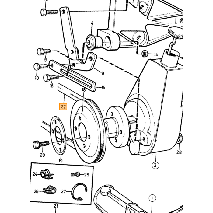 Volvo Courroie d'entraînement Pompe de direction assistée sans courant alternatif Volvo 240 - 260 - 740 - 760 Volvo piece no 973538