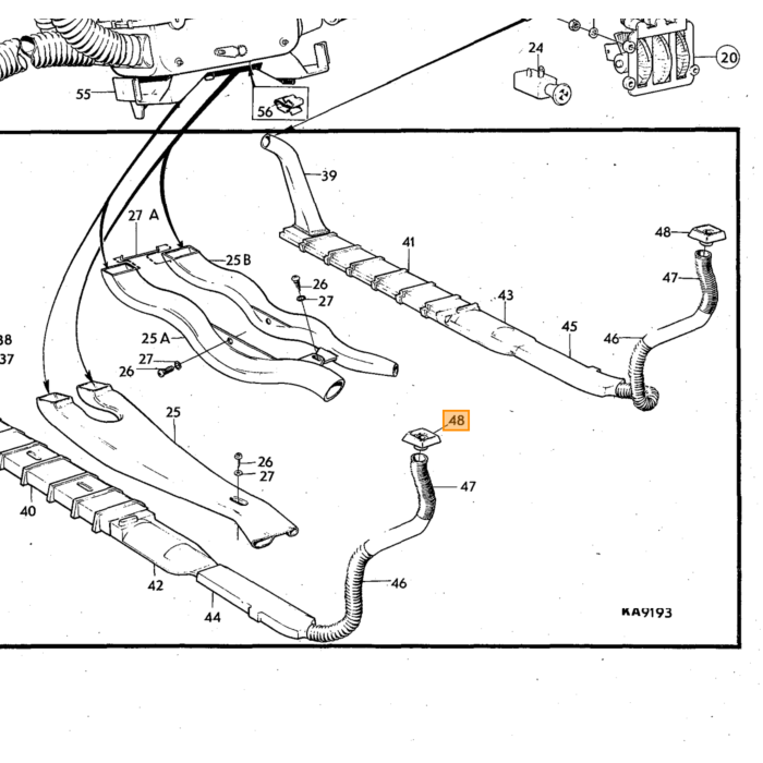Barres de toit Volvo noires pour rail de toit Volvo XC40 max 75kg, forme d'aile pour peu de bruit de vent, numéro de pièce Volvo DAK1006B