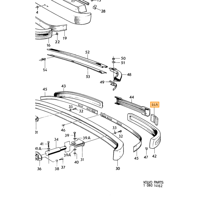 Collier de Serrage Volvo en Acier Inoxydable 50mm - 70mm, Pièce Volvo n° DD4050