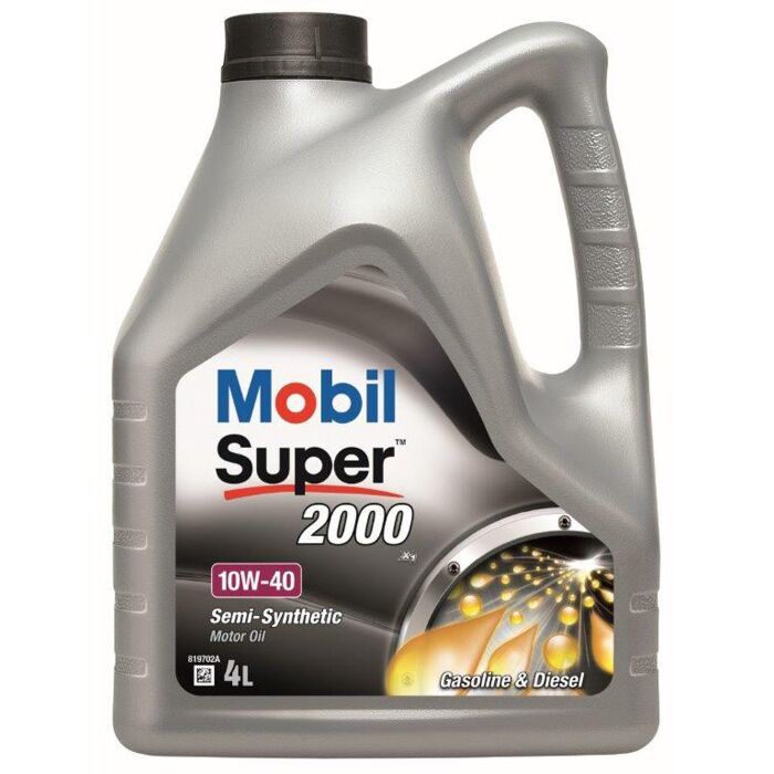 Huile Volvo Mobil 10W40 semi-synthétique 4 litres V70XC b27 b230f pièce Volvo nr MOB10W40