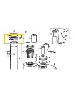 Hoes afdichtingsrubber ring ruitensproeier reservoir 740 760 940 960 V90 S90