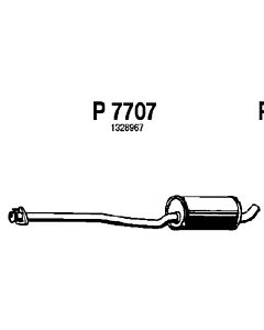 Middenpijp 740 760 zonder katalysator 2.8 benzine en diesel