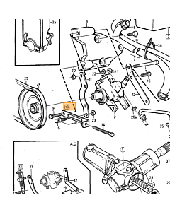 Bras de réglage de vis de direction assistée pour Volvo 240 740 940