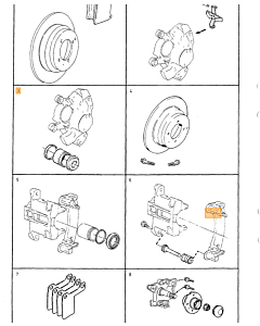 Remklauw Reparatieset Achterzijde Volvo 740 - 760 - 780 - 850 - C70 - S70 - V70
