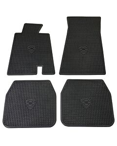 Mattenset 164 zwart rubber  met 164 logo set 4st 1972