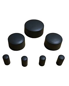 Knop radio volume set 7 stuks grijs HU803 HU850 HU601 Volvo S60 (-2009)  S80 (-2006)  V70 P26  XC70 (2001-2007)