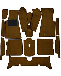 Mattenset 164  vloerbedekking carpet textiel  10 delen ch -50.000  BRUIN