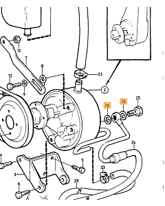 Anneau en cuivre 16.2mm pour conduite de pompe de direction V90 S90 assistance de direction pour Volvo